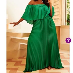 NWT Rebdolls Dalila Pleated Maxi A Line Dress Size 4XL